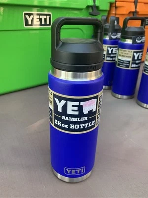 YETI Rambler 26 Oz. Bottle w/Chug Cap OFFSHORE BLUE CANCELED COLOR BRAND NEW