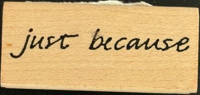 Savvy Stamps Just Because Rubber Stamp