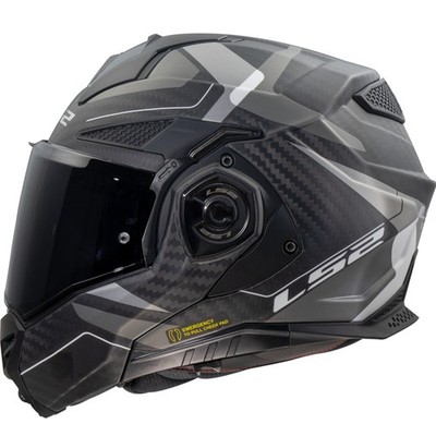 LS2 Klapphelm Advant X Carbon Horizon Silber Grau FF901 Helm + dunkles Visier
