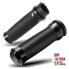 1inch Hand Grips, Cable Throttle Control Handlebar Grips Fit for Harley Black