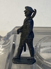 Vintage Cast Lead Soldier Toy Gray Paint 2 1/4  Tall