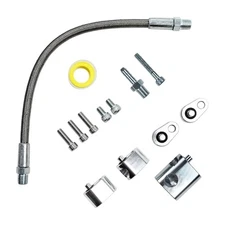 LS Cylinder Head Coolant Steam Port Crossover Hose Steel 3 Ports + 2 Plugs