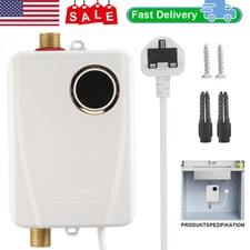 3000W Electric Tankless Water Heater Instant Hot Shower Kitchen Heater 110V