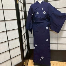 8774 Japanese Yukata Womens Vintage Fabric Cotton Robe Kimono Traditional