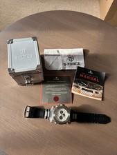 Men’s S-force Zeus V1 50mm Stainless Steel Chronograph Watch With Black Strap