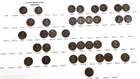 1910 to 1940 Red Brown 35 Coin P D S Lincoln Wheat Cent Vintage Lot From Estate