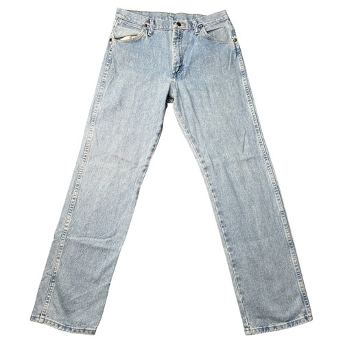 Wrangler 13MWZ Jeans Mens 32x32 (Fits 32x30) Cowboy Cut Blue Original Fit Denim