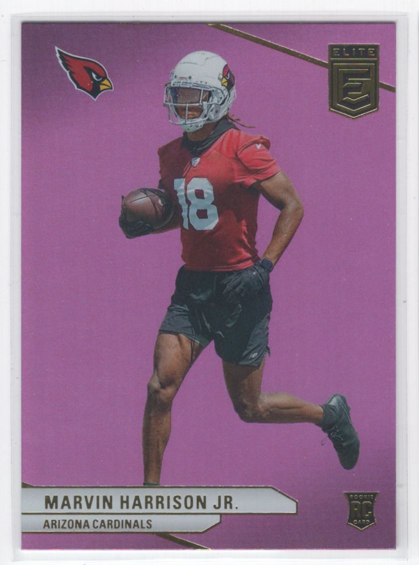 #182 2024 Panini Donruss Elite Pink Marvin Harrison Jr. Rookie Arizona Cardinals