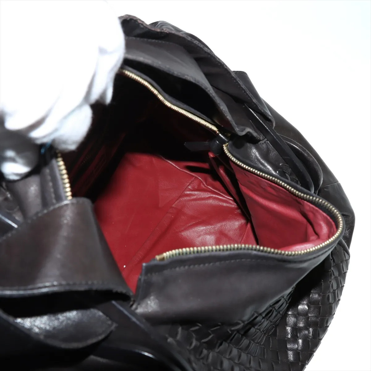 Bottega Veneta Intrecciato Leather Boston bag Black thumbnail 7