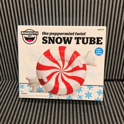 NEW in Box  Big Mouth Over 4' Wide Inflatable Snow Tube The Peppermint Twist