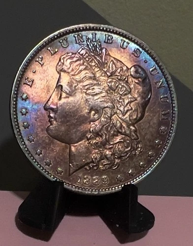 1889 O Morgan  Dollar UNCIRCULATED Monster Toning Overse And Reverse -67