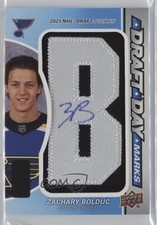 2024-25 Upper Deck SP Game Used Draft Day Marks /35 Zachary Bolduc Auto 1u17