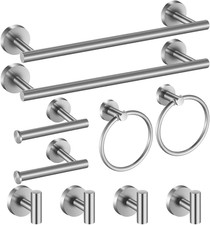 Bathroom Hardware Set 10 Pieces, Stainless Steel Towel Bar Set Includes 16 Inch