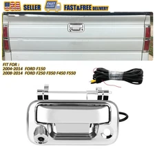 For 2005-2016 Ford F150-F550 Chrome Tailgate Latch Handle Rear Back up Camera EV