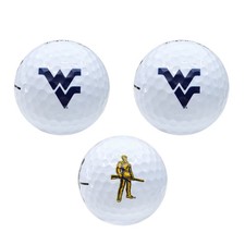 West Virginia University Golf Balls, Set of 3