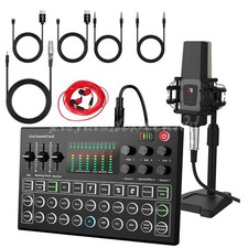 UPERFECOOK Complete Home Studio Recording Kit Mixer Condenser Microphone
