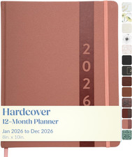 2026 Planner Weekly and Monthly - 8'' X 10'' Hard Cover January December Agenda