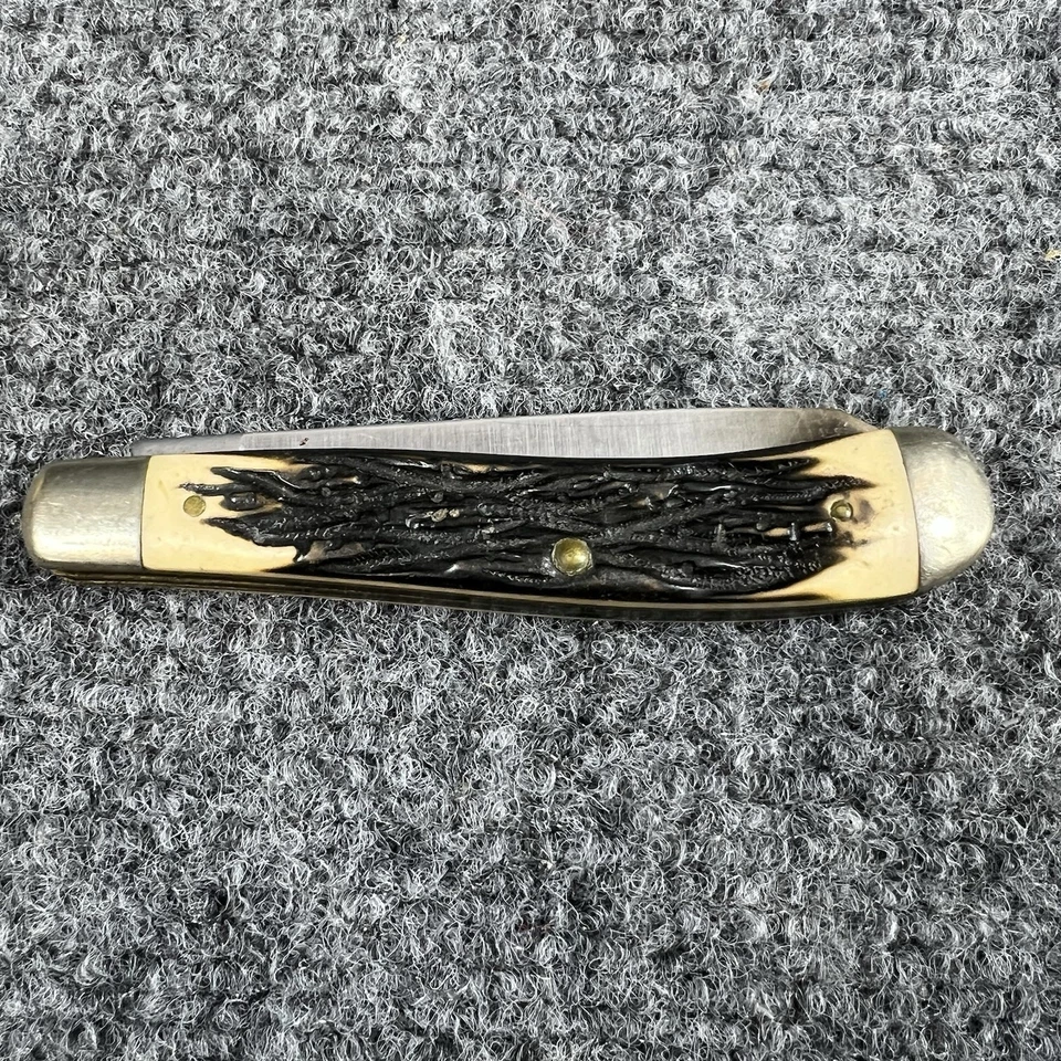 Schrade Uncle Henry 285UH Pro Trapper Pocket Knife Made In USA Vtg 1960s - Image 3 of 4