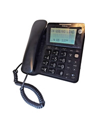 AT T CLP240 Corded Landline Phone Y2K Era Digital Display Speakerphone