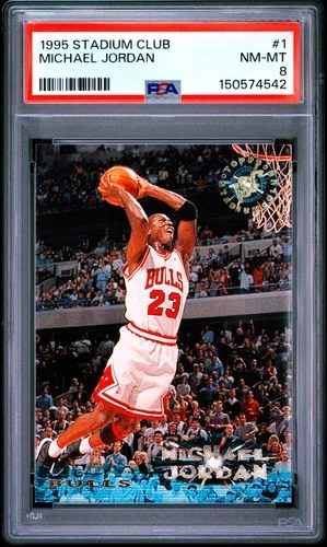 1995 STADIUM CLUB #1 MICHAEL JORDAN PSA 8
