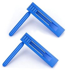 2PCS Mexicans Noise Ratchet Wooden Noise Maker Spinning Ratchet Spinning Blue