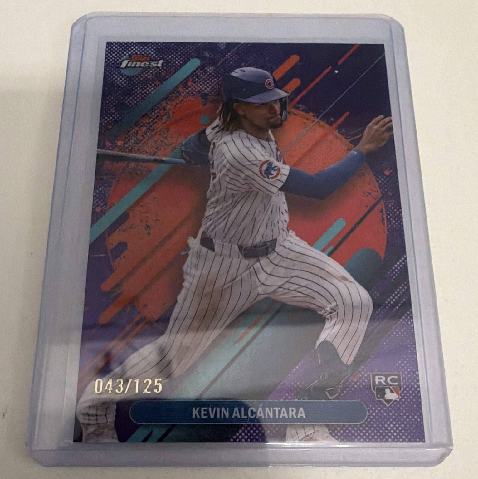 Topps 2025 Finest Kevin Alcántara RC #212 Purple Refractor 043/125 Cubs