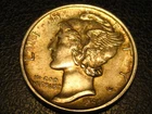 1945-D 90% Silver Mercury Head Dime BU Toned #2        ^^^^^^