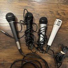 Lot of 4 Karaoke Wired Microphone. Tested. Great Condition.