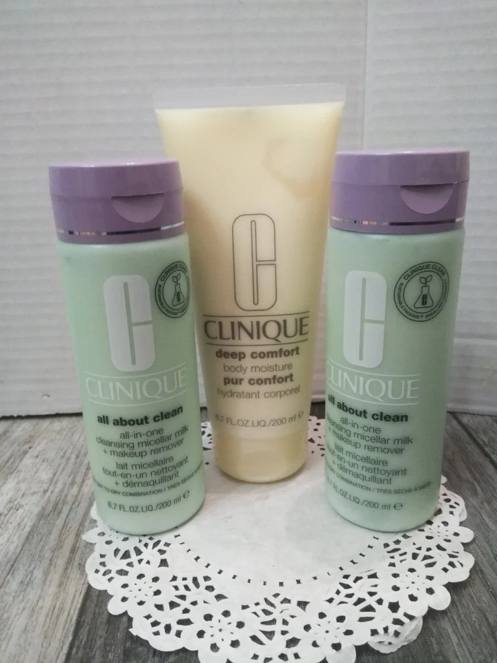 (2) Clinique All about Clean todo en uno limpieza leche micelar e hidratación corporal Foto 3 de 4
