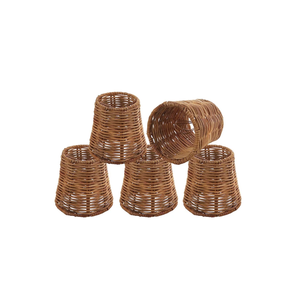 51007 Empire Clip-On Chandelier Lamp Shade, Natural Rattan, 3" Top x 4" Botto... - Image 2 of 4