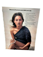 Vintage 1991 De Beers Diamond Jewelry Print Ad Elegant Woman Bracelet