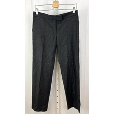 STELLA MCCARTNEY US 4 6 IT 40 Flat Front Wool Trousers Straight Leg Pants Gray