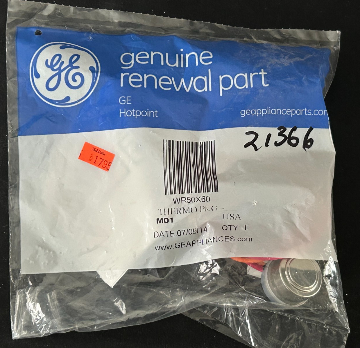 GE Genuine Renewal Part Thermo PKG WR50X60 for Refrigerator/