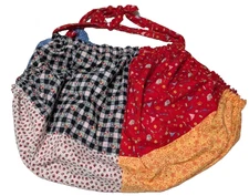 Boho Hippie Patchwork Hobo Quilter Sewing  Shoulder Bag Expandable Large