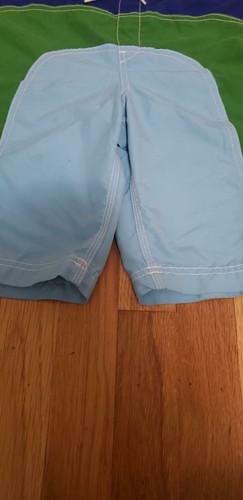 Lands End Boys 10-12 Medium Lined Color Block Swim Trunks Youth Adjustable Waist - Picture 2 of 9