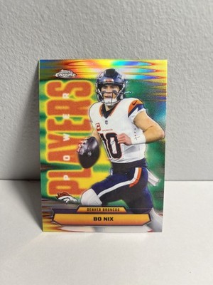 Bo Nix Power Players Refractor 2025 Topps Chrome Football #PP-9