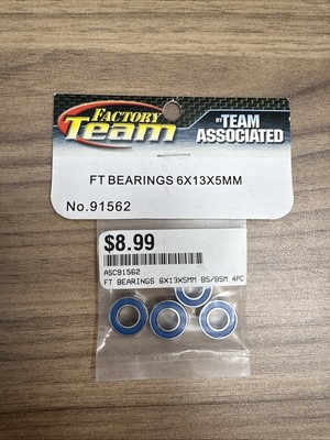 ASC91562 FT Bearings 6x13x5mm B5/B5m Factory Team Associated *NEW*