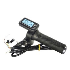 Black Throttle Grip for Electric Scooter and EBike Hall Sensor 6-Pin Type