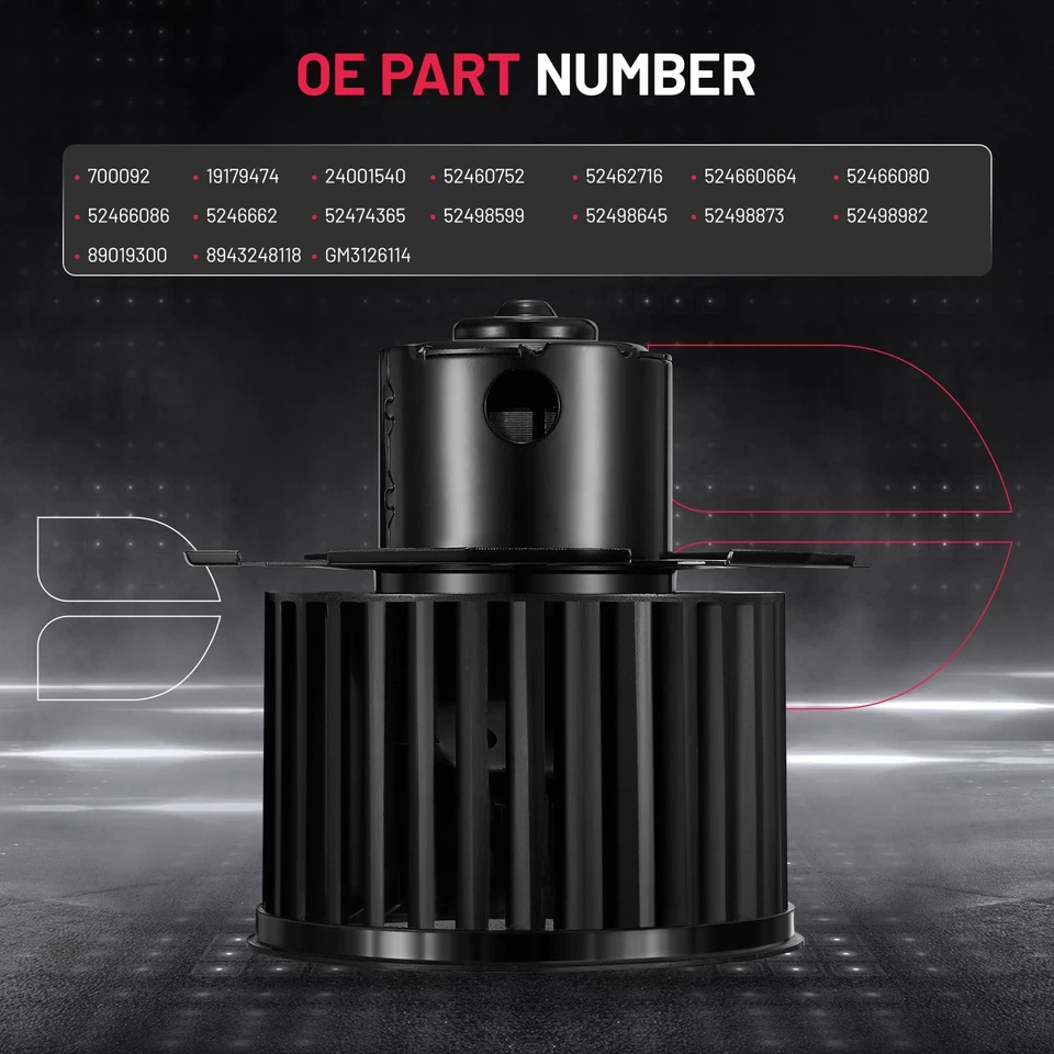 700092 Heater Blower Motor w/Brushless Motor for 1994 1995-2004 Chevrolet S10 - Imagem 4 de 4