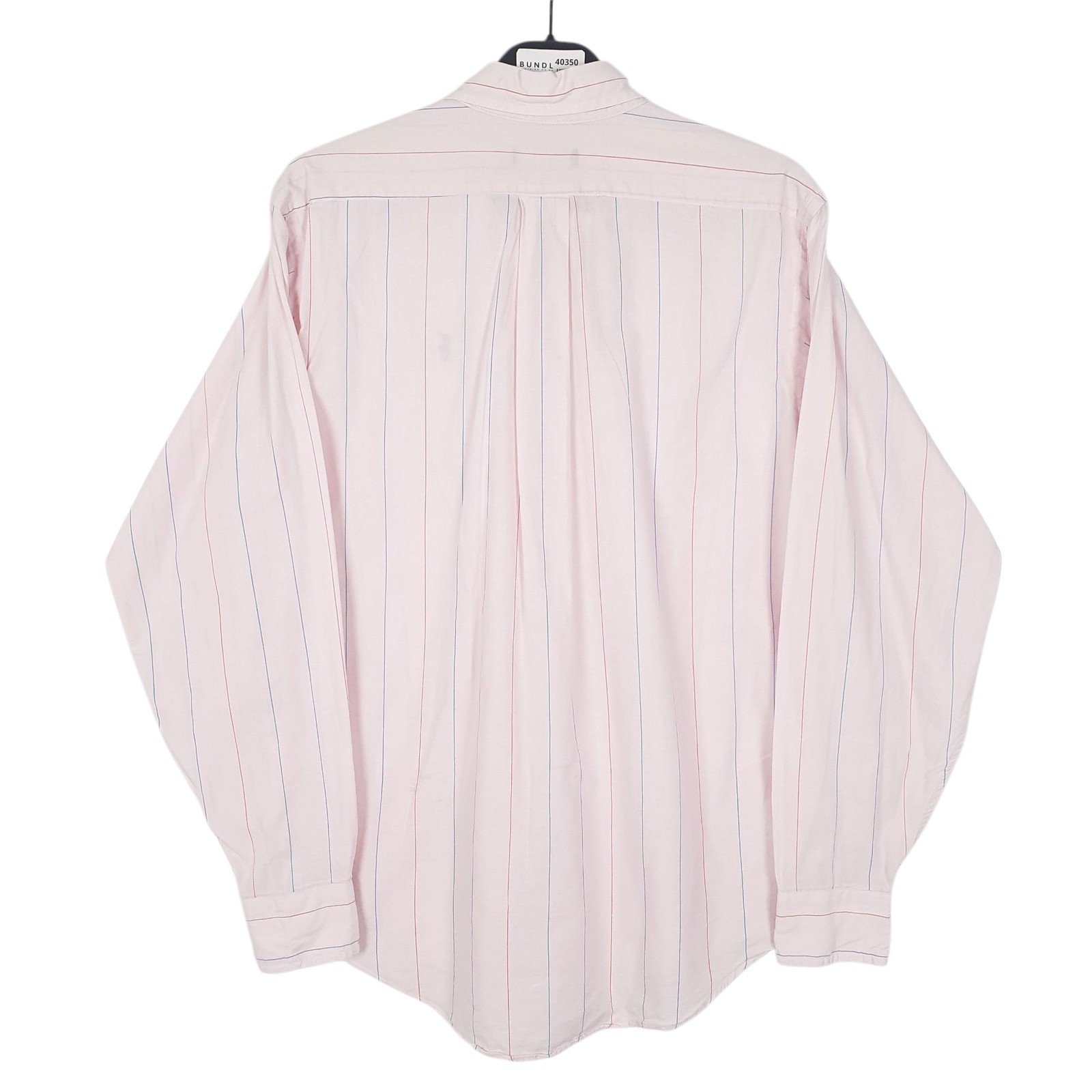 RALPH LAUREN Pink Striped Shirt Vintage 90s Made In USA Long Sleeve Cotton M image 3