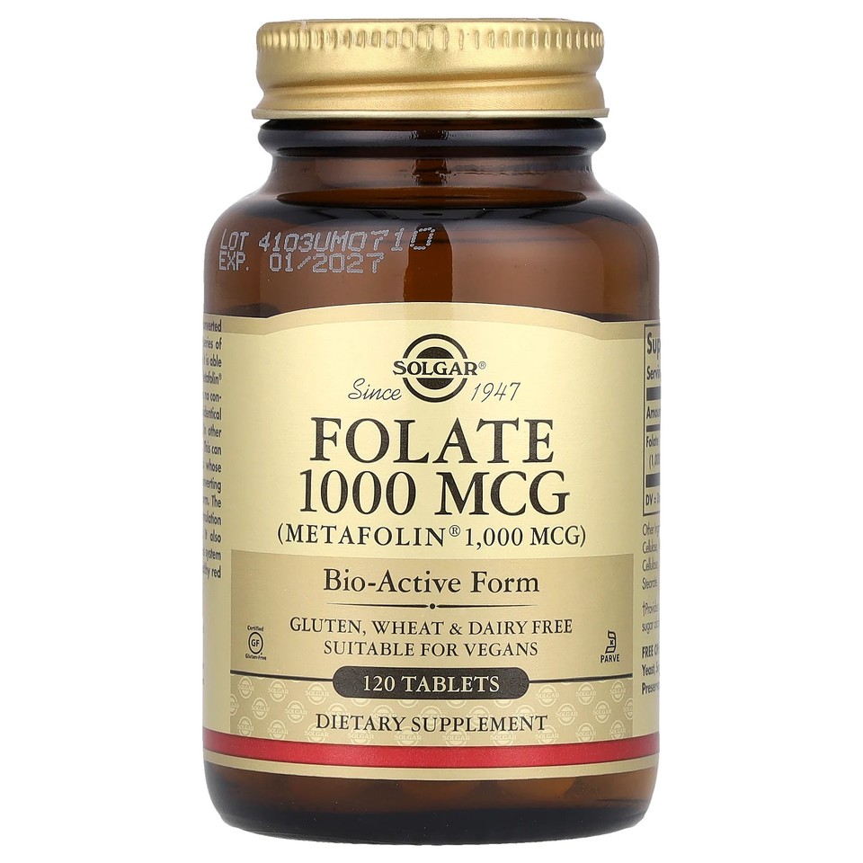 Folate, 1,000 mcg, 120 Tablets