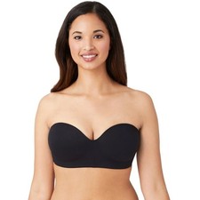 Wacoal 32DD Staying Power Wire Free Strapless Bra Black 854372 NEW
