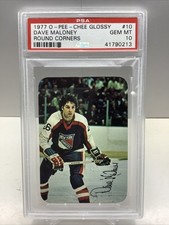 1977 O PEE CHEE GLOSSY DAVE MALONEY ROUND CORNERS #10 PSA 10 GEM MT *POP 8