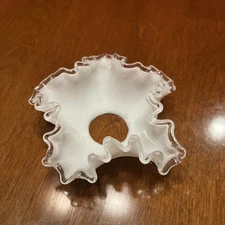 Fenton silver crest candle Bobeche Rare