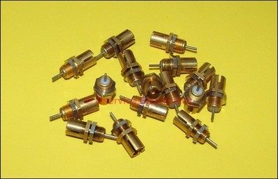 Gold Plated Female Chassis Connector For 5mm Probes Ref # 554245694 - NOS