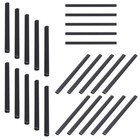 25x PVC Zaun Sichtschutzstreifen Clip 19cm Schwarz Befestigung Doppelstabmatten