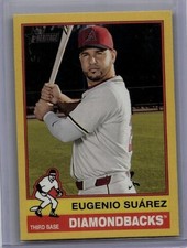 2025 Topps Heritage - Eugenio Suarez #223 Dark Yellow Border