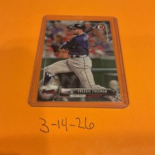 2017 Bowman #44 Freddie Freeman BRAVES 1B baseball card NM/MT