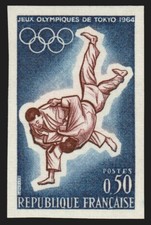 n°1428, non-dentelé, Jeux Olympiques de Tokyo Judo 1964, neuf ** - TB