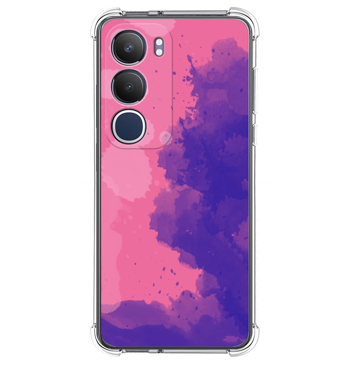 Custodia In Silicone Antishock Per Vivo Y19s Design Acquerello 07 Disegni